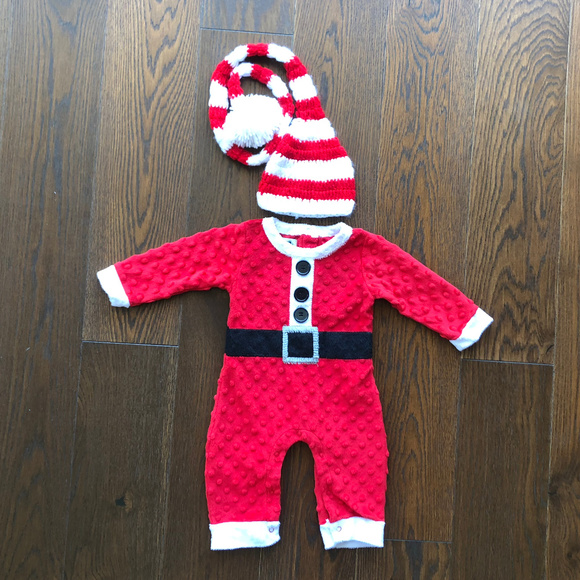 Mud Pie Other - Baby-Boys Newborn-6 mo Santa One Piece
